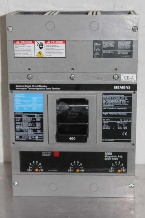 Автоматический выключатель SIEMENS SENTRON CIRCUIT BREAKER JXD63B400 400 AMP 3-P