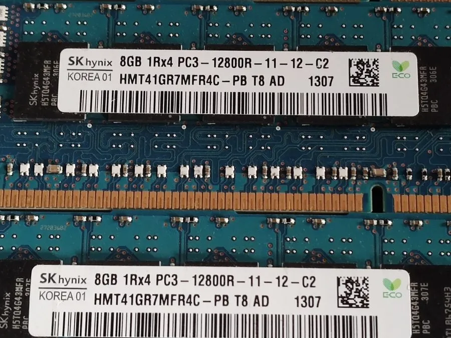 Модуль памяти (64 GB) SK Hynix HMT41GR7MFR4C-PB 8GB 1Rx4 PC3-12800R DDR3 ECC RDI — фото лота 4