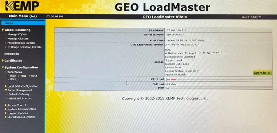 Балансировщик нагрузки Kemp LoadMaster DR Disaster Recovery Multi-Site Load Bala