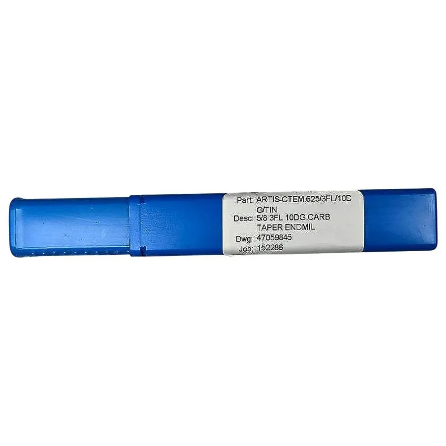 Режущий инструмент Artis ARTIS-CTEM.625/3FL/10DG/TIN 5/8 3FL 10° TiN Carbide Tap — фото лота 2