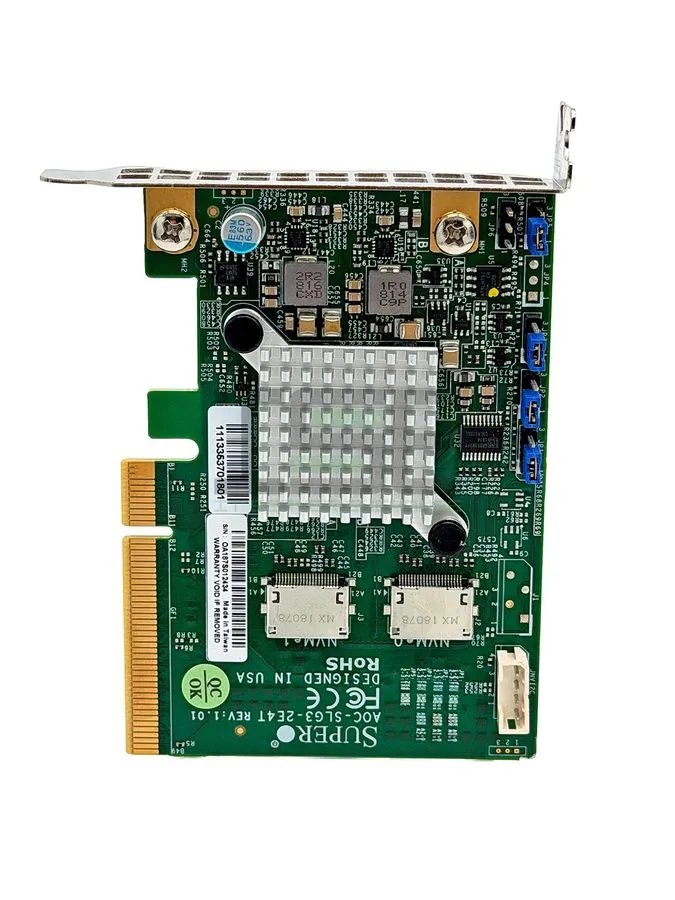 Кабель Supermicro AOC-SLG3-2E4T dual-Port Gen-3 Internal NVMe Host Bus Adapter — фото лота 1