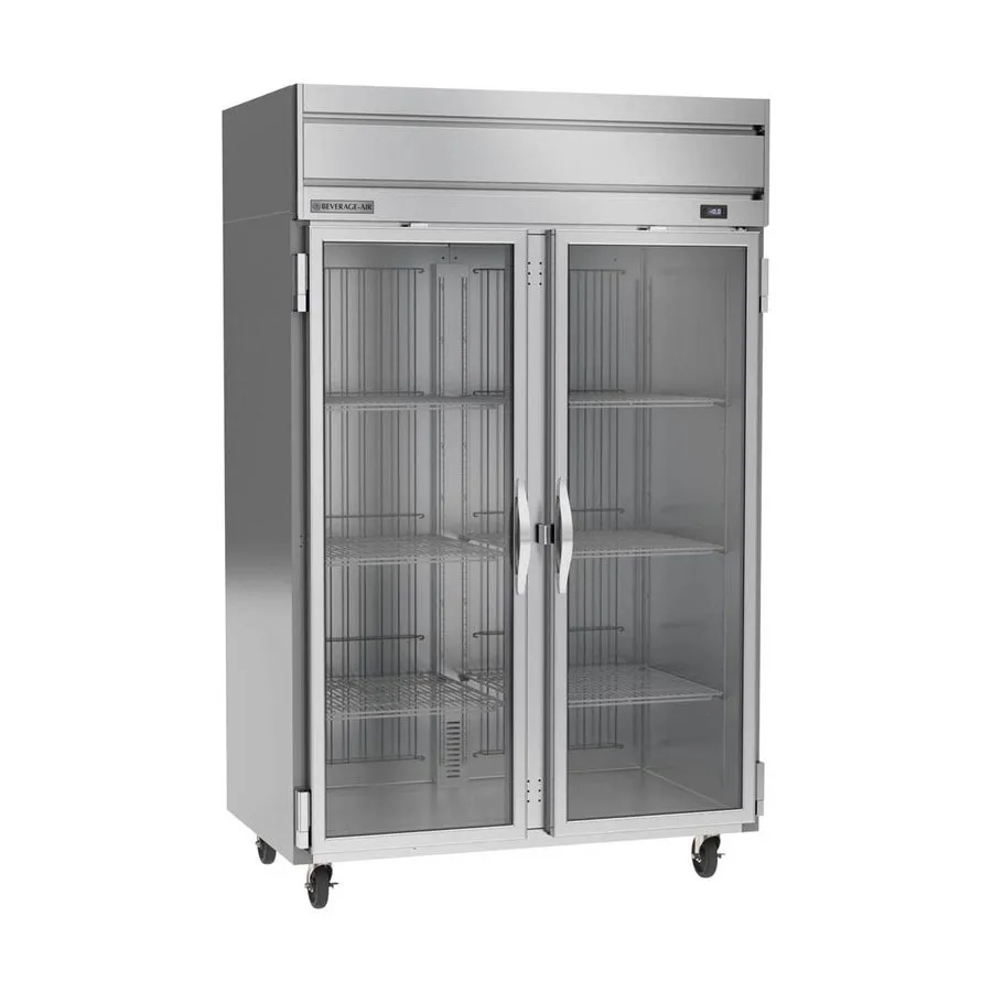 Холодильный шкаф Beverage Air HFS2HC-1G 52" 2-Glass Door Reach-In Freezer, Top M