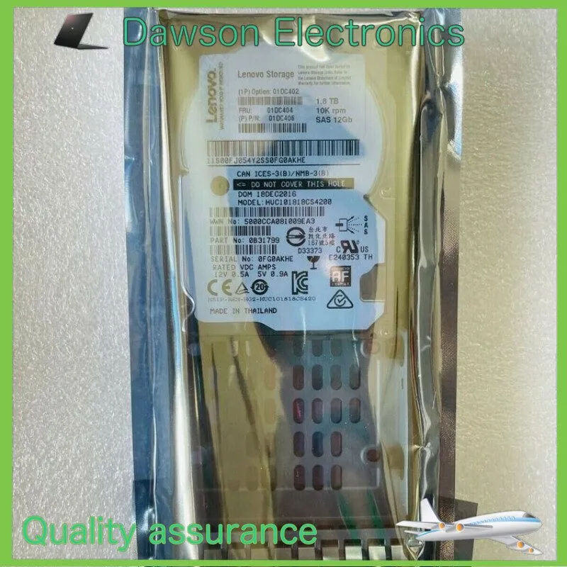 Жёсткий диск Lenovo Storage 01DC402 01DC406 01DC404 1.8TB 10K SAS 12G HDD Hard D — фото лота 1
