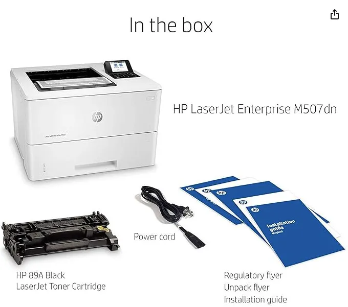 Лазерный принтер HP LaserJet Enterprise M507dn Monochrome Laser Printer