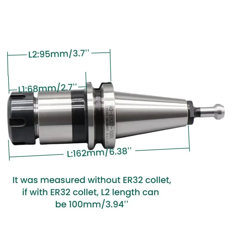 Инструментальная оправка BT40-ER32-100L Tool Holder 25000RPM Dynamic Balanced G2