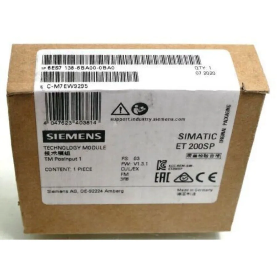 Модуль ввода-вывода Siemens SIMATIC ET 200SP 6ES7138-6BA00-0BA0