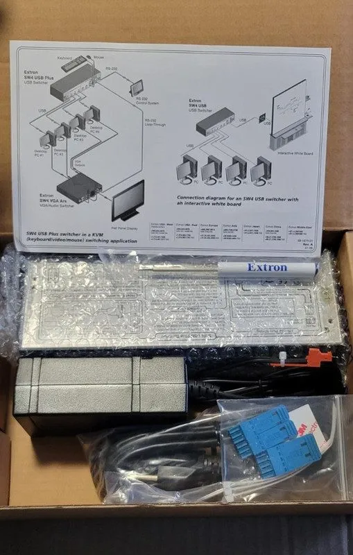 Видеокоммутатор Extron SW4 USB PLUS Four Input USB Switcher with Emulation 60-95 — фото лота 2