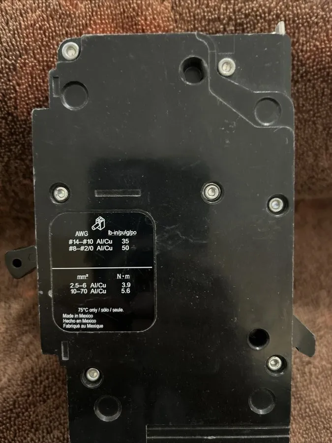 Автоматический выключатель Square D EDB24050 50A 480V 2P Bolt On Circuit Breaker
