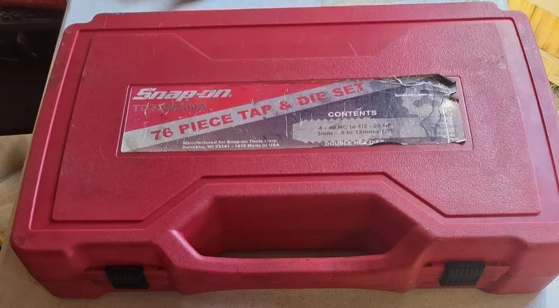 Режущий инструмент Snap-On Tools TDTDM500A 76-Piece Master Tap & Die Set w/ Case — фото лота 1