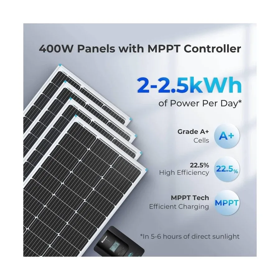 Аккумулятор Renogy 400 Watt 12 Volt Premium 100W Panel+40A MPPT Charge Controlle