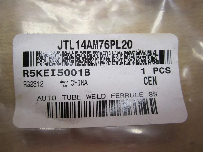Фитинг Swagelok JTL14AM76PL20 Biopharm Fitting Stainless Steel