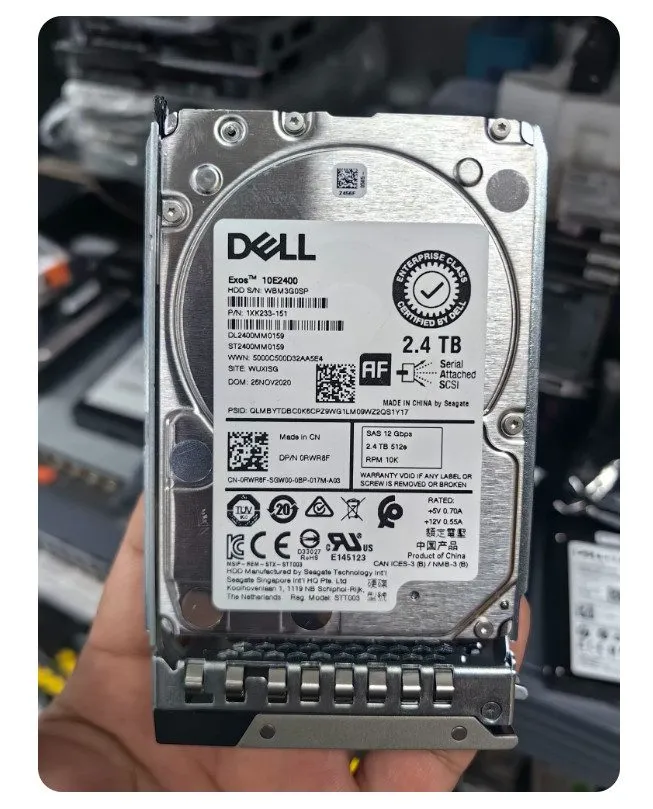 Жёсткий диск Dell Seagate Exos 10E2400 DL2400MM0159 0RWR8F 2.4TB SAS 12Gb/s 10K 