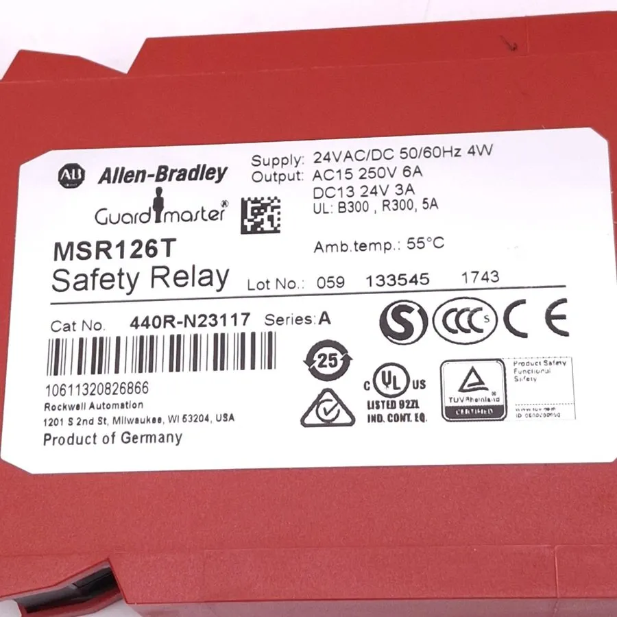 Реле безопасности Allen Bradley MSR126T 440R-N23117 Guardmaster Safety Relay 24V