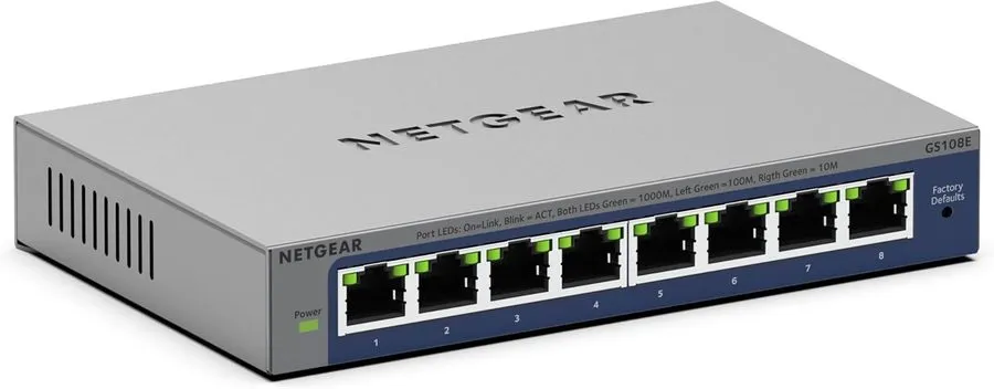 Коммутатор Netgear ProSAFE GS108E v2 Plus 8-Port Gigbit Ethernet Switch