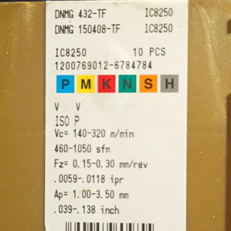 Режущий инструмент Iscar IC8250 Carbide Turning Insert DNMG432-TF DNMG150408-TF