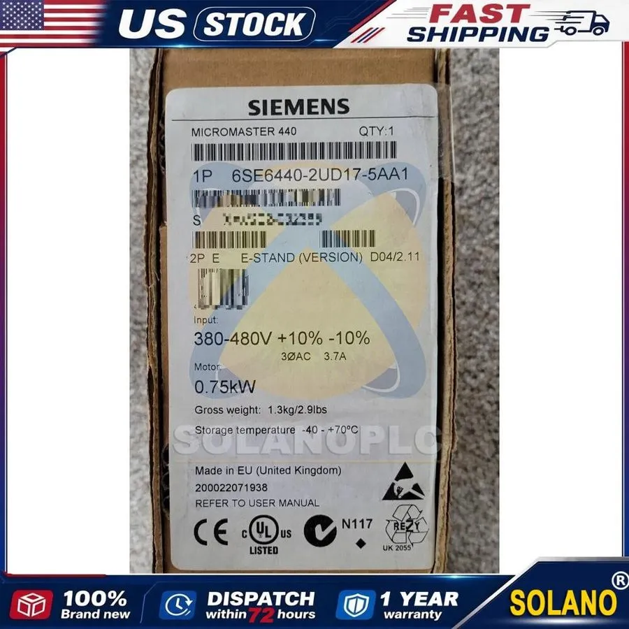 Частотный преобразователь Siemens 6SE6440-2UD17-5AA1 MICROMASTER440 without filt