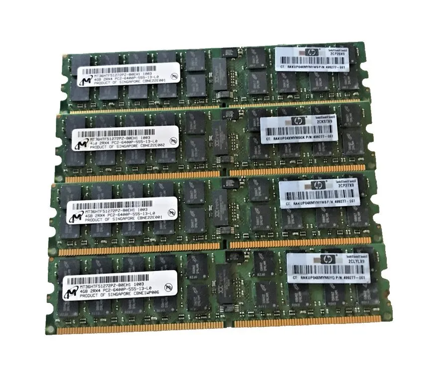 Модуль памяти 4GB Micron DDR2-800 PC2-6400P ECC Reg Server RAM MT36HTF51272PZ-80 — фото лота 1