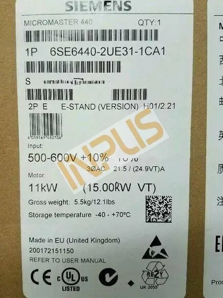 Частотный преобразователь Siemens 6SE6440-2UE31-1CA1 Micromaster 440 VFD 11kW