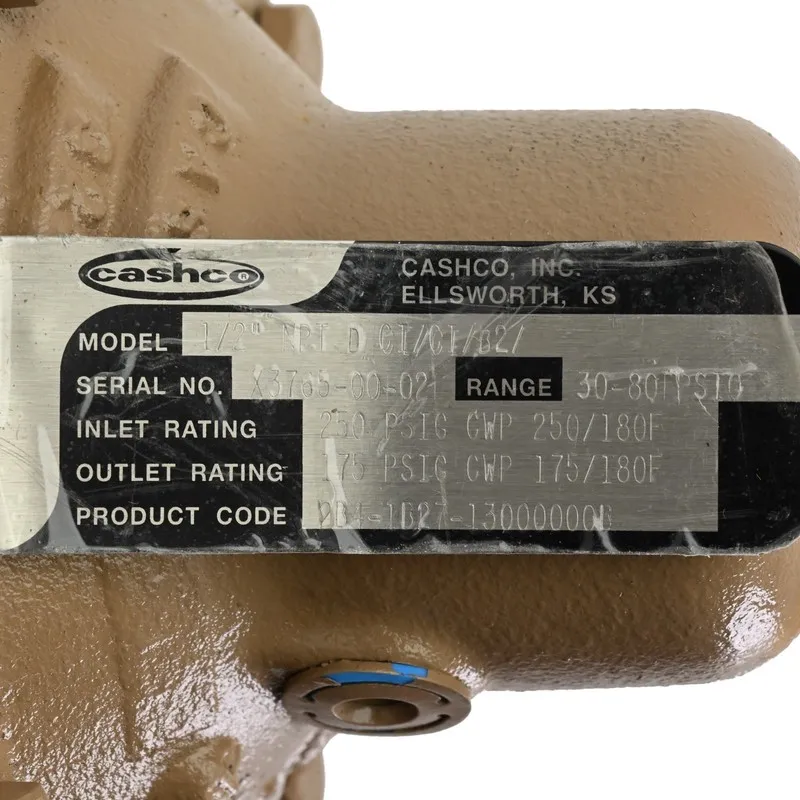 Трубопроводная арматура Cashco 2B4-1B27-13000000B Pressure Regulator 1/2" NPT, D