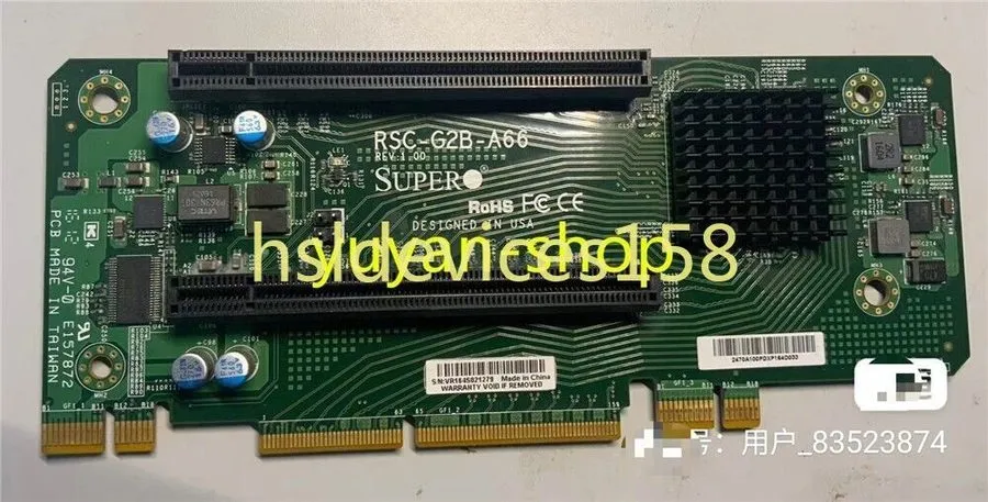 Райзер-плата Supermicro RSC-G2B-A66 Riser Card with Plx8747 #T24D YS