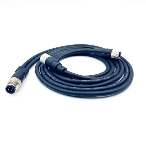 Датчик 3.28ft M12 12 Pins Male to Female Connector Cable, A Code Straight Profib