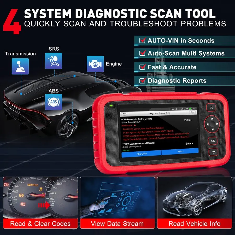 Диагностический сканер LAUNCH CRP123I V3.0 Automotive Scanner Engine ABS SRS TCM — фото лота 1