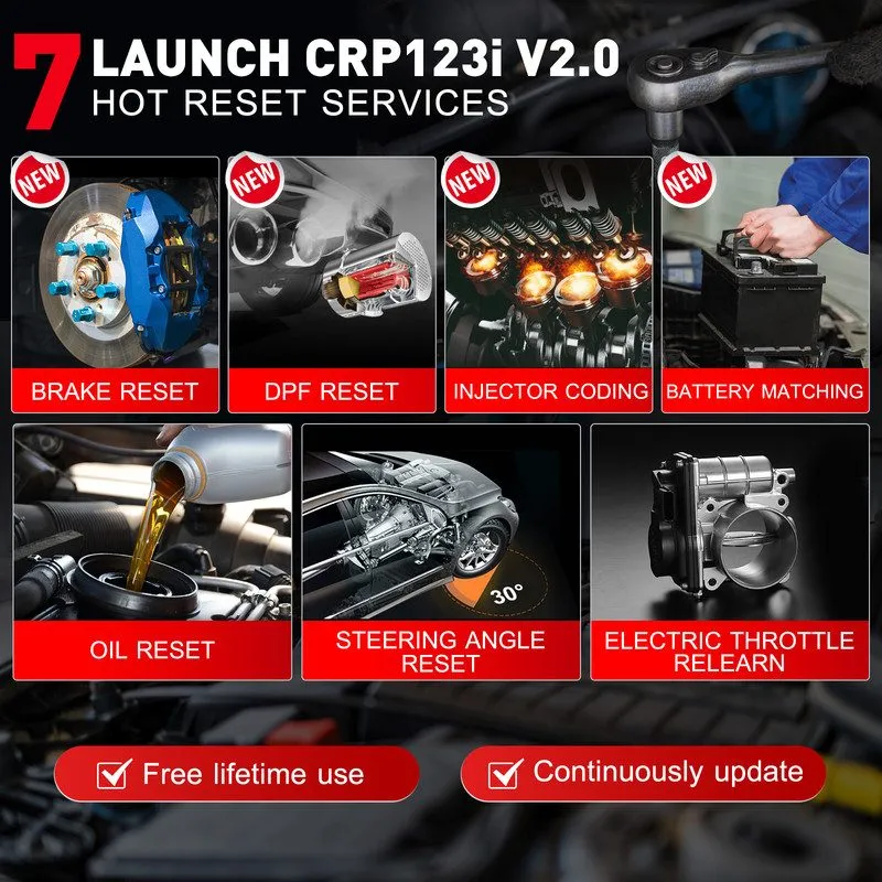 Диагностический сканер LAUNCH CRP123I V3.0 Automotive Scanner Engine ABS SRS TCM — фото лота 2