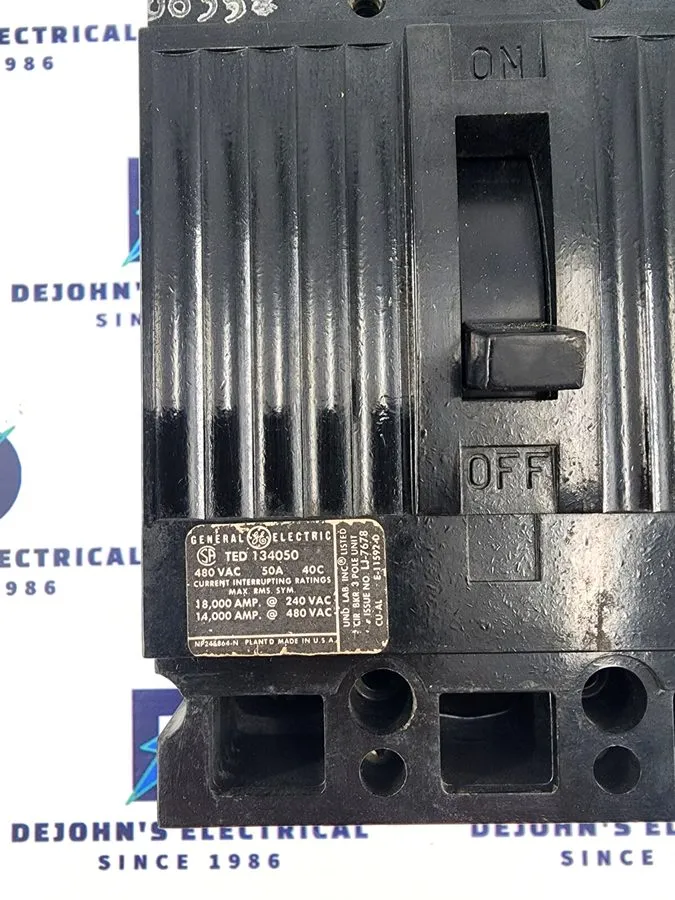 Автоматический выключатель GE TED134050 50A 3-Pole 480V AC E-Frame Circuit Break