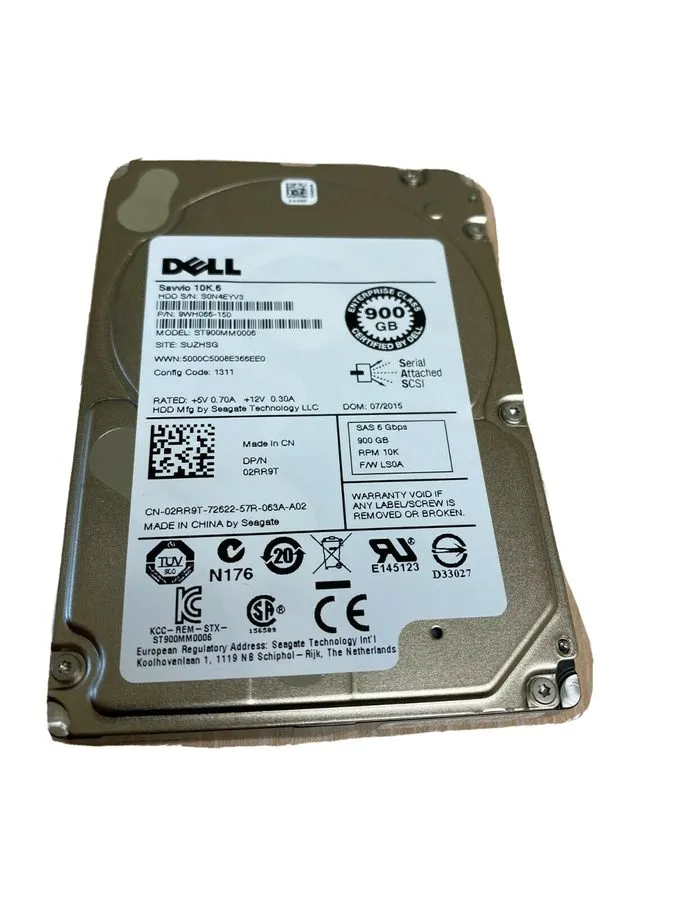 Жёсткий диск Dell 3P3DF 2RR9T ST900MM0006 9WH066-150 900GB 10K SAS 2.5" 6G FW LS