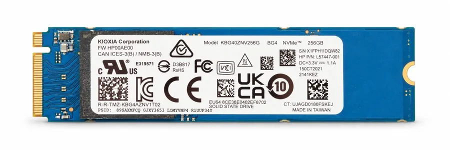 SSD-накопитель HP 256GB NVMe 2280 M.2 PCIe Gen 3.0 x4 SSD Kioxia BG4 Series L574
