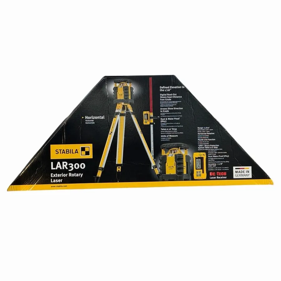 Геодезический прибор Stabila LAR300 Rotary Laser Kit w/ Tripod & Grade Rod #0582 — фото лота 2
