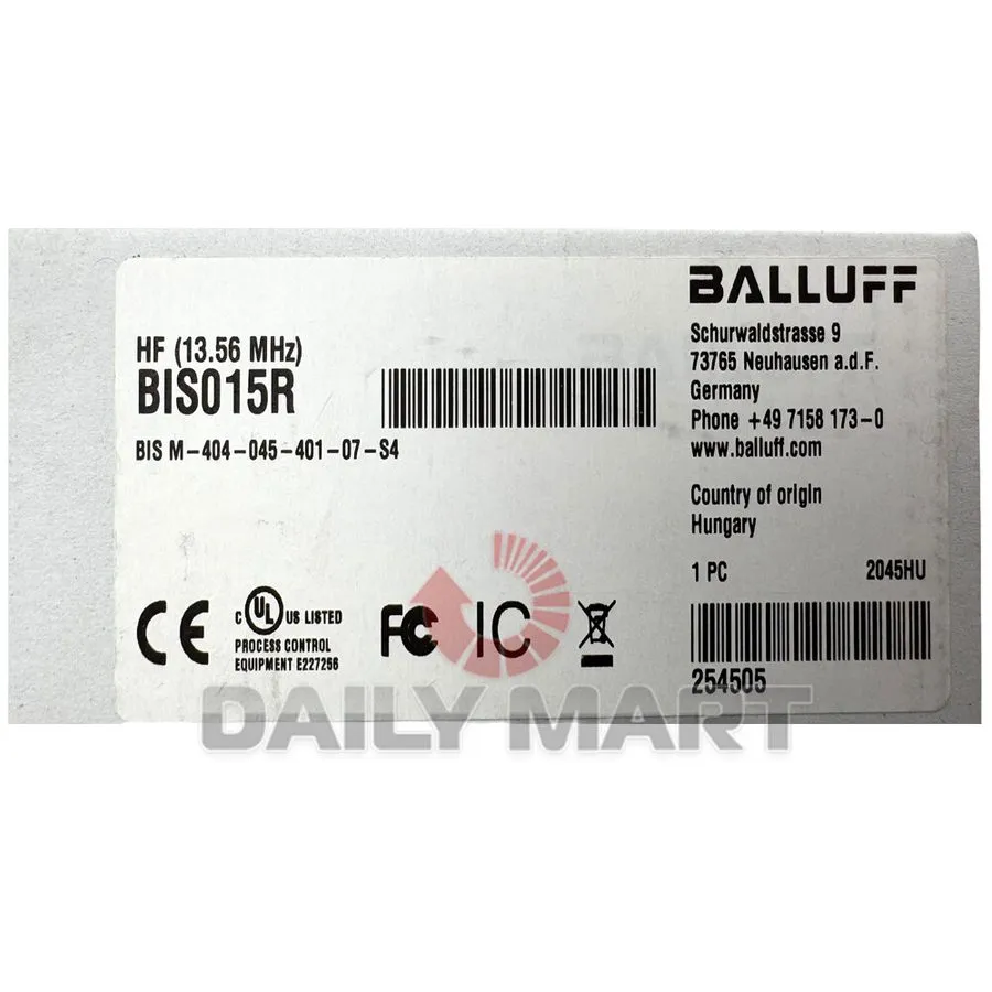 Считыватель RFID BALLUFF BIS015R BIS M-404-045-401-07-S4 RFID Sensor