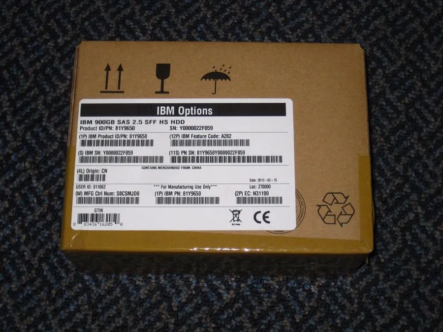 Жёсткий диск IBM 81Y9651 900GB 81Y3805 10K 81Y9650 6Gbps SAS 2.5" SFF HS HDD Har
