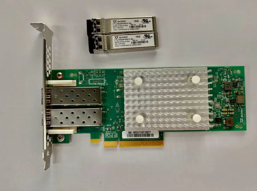 Контроллер Dell QLogic QLE2692-DEL 16Gb FC SFP+ Dual Port Full Height HBA YCVFG