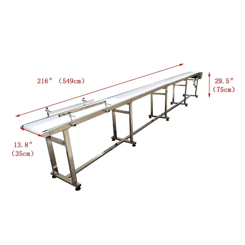 Конвейер 216x12" Flat Belt Conveyor 4-18m/min Conveyor System