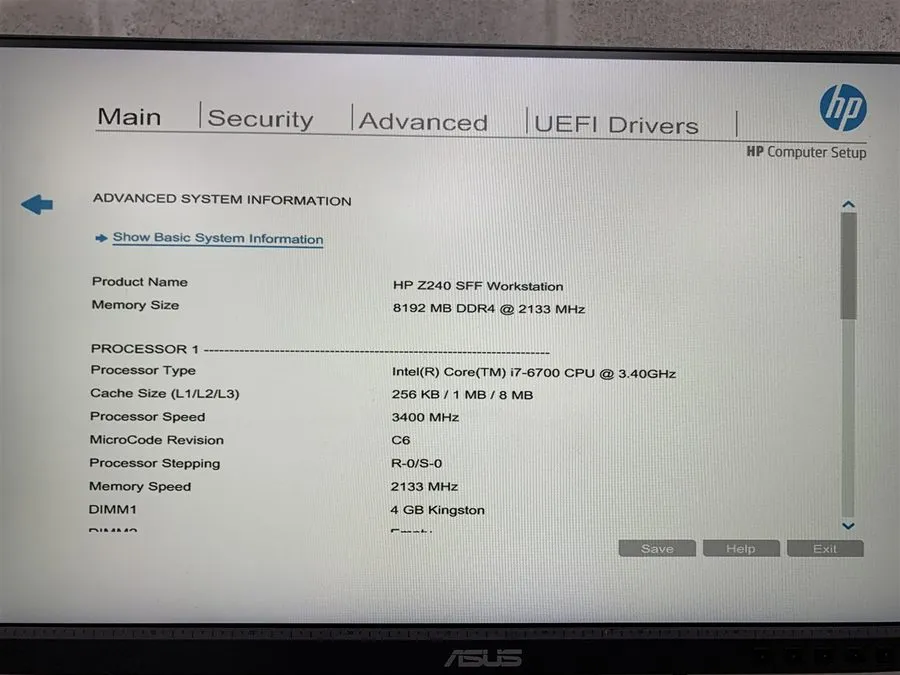 HP Z240 SFF Workstation Intel i7-6700 3.40GHz 8GB DDR4 No HDD/SSD No OS