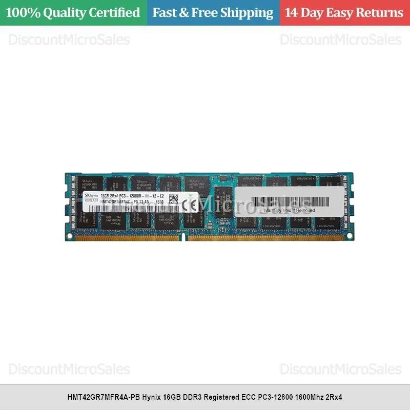 Модуль памяти SK hynix 16GB PC3L-12800R DDR3-1600 ECC RDIMM 2Rx4 HMT42GR7MFR4A-P