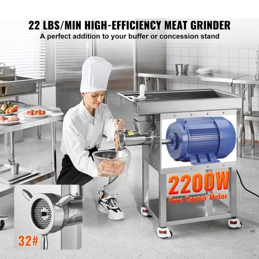 Оборудование для общепита Commercial Electric Meat Grinder 22Lb/Min 2200W Indust