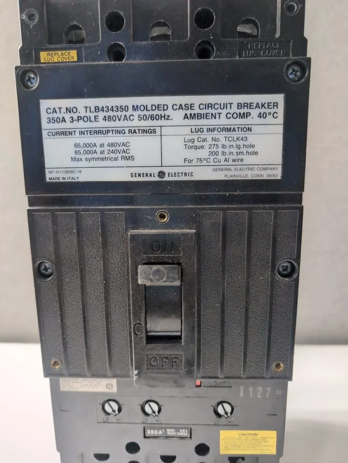 Автоматический выключатель GE TLB TLB434350 3 Pole 350 Amp 480V Molded Case Circ
