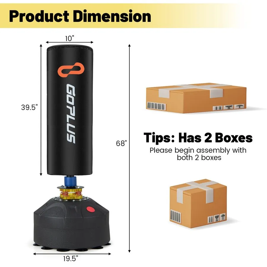 Батарея Freestanding Punching Bag w/Stand Suction Cup Base 5-layer Construction