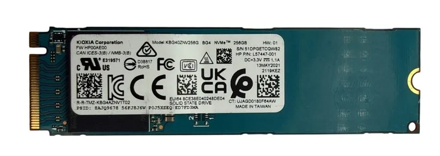 SSD-накопитель Kioxia BG4 256GB NVMe SSD Solid State Drive KBG40ZNV256G