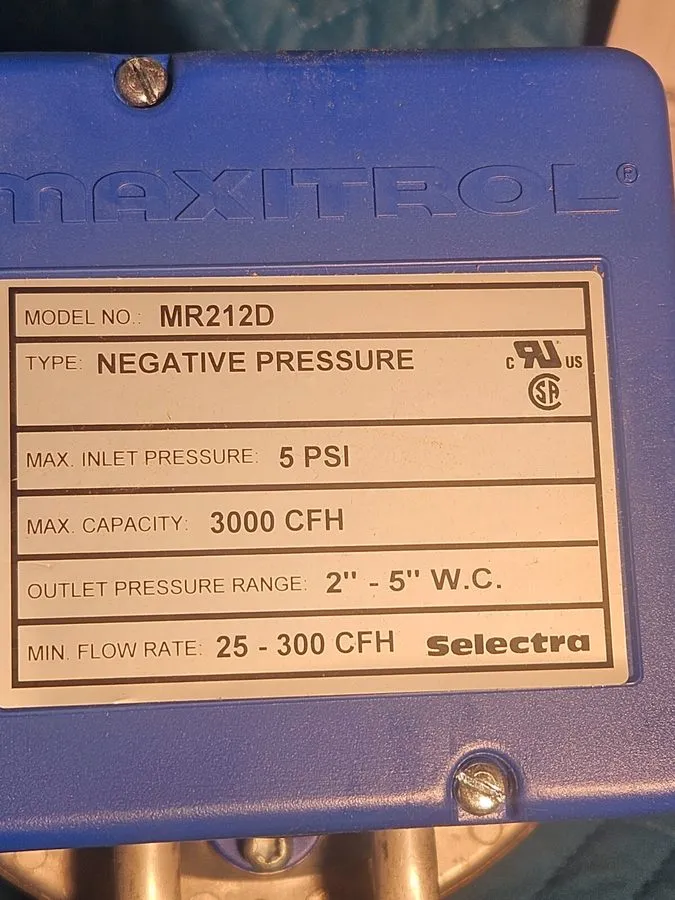 Трубопроводная арматура Maxitrol Mr212d-1212-S001 Gas Pressure Regulator, Natura
