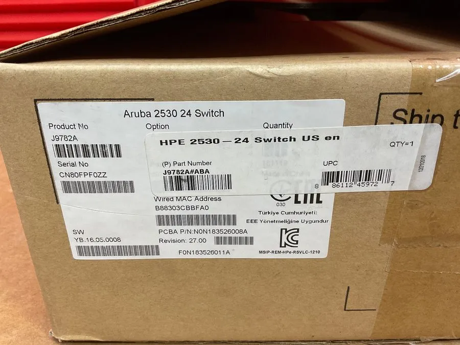 Коммутатор HP Aruba ProCurve 2530-24 24 port 10/100 Switch J9782A IN BOX GOOD