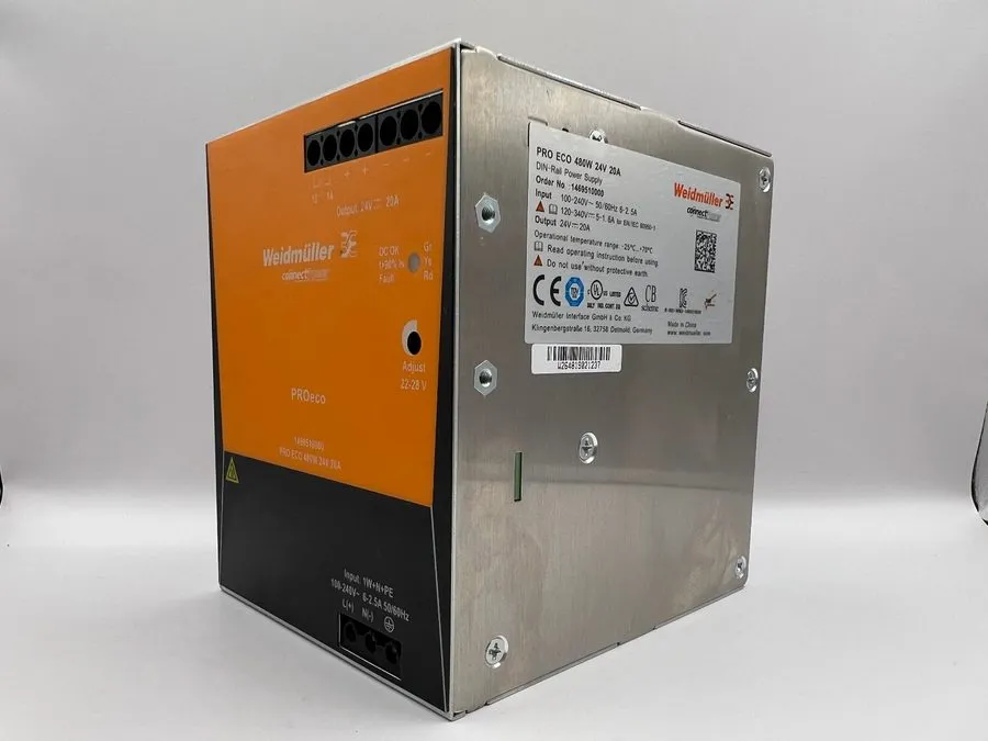 Блок питания Weidmüller 1469510000 PRO ECO 480W 24V 20A DIN Rail Power Supply