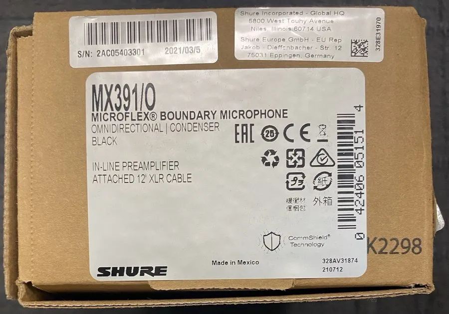 Маршрутизатор Shure MX391/O Microflex Omnidirectional Boundary Microphone