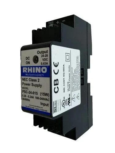 Блок питания Rhino PSC-24-015 Switching Power Supply 24VDC 0.63A 15W DIN Rail Fa