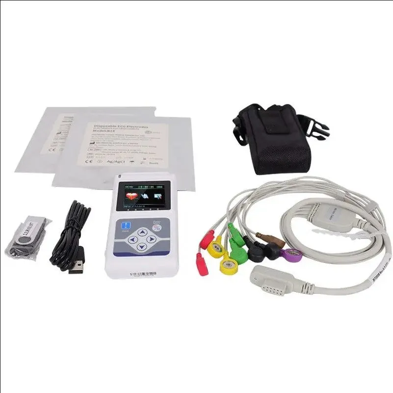 Электрокардиограф TLC5000 12 Channel ECG Holter 24 Hours Holter EKG Monitor Soft — фото лота 1