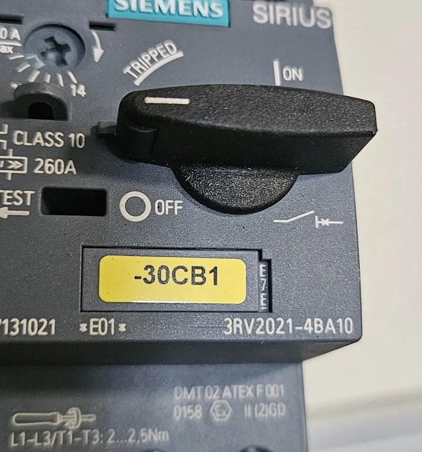Автоматический выключатель Siemens Circuit Breaker 3RV2021-4BA10 Motor Protectio