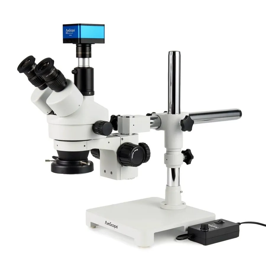 Микроскоп 165mm WD 3.5-45x Zoom Stereo Trinocular PCB Watch Microscope w Circula