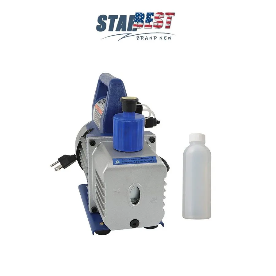 Насос Single Stage Rotary Vane HVAC Air Vacuum Pump With Oil Bottle 4.5CFM 1/3HP